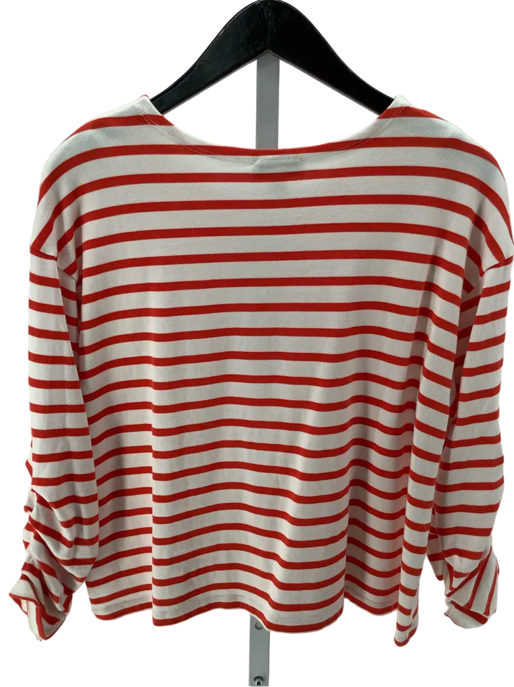 Evereve Size L Red & White Shirt