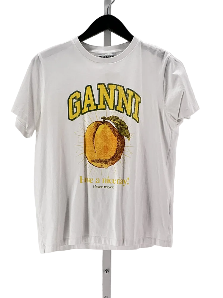 Ganni Size S White multi Shirt