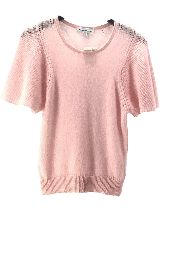 White + Warren Size M Pink Sweater