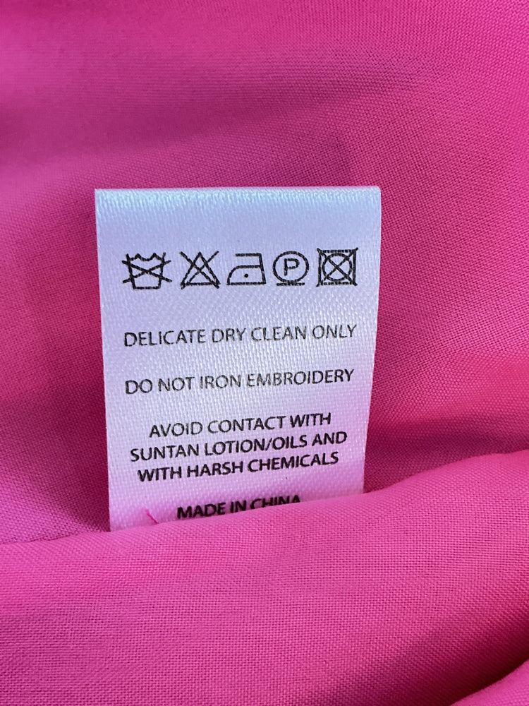 Saloni Size 2 Pink & White Dress