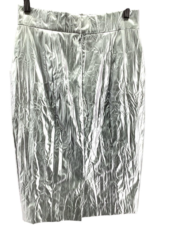 Chanel Size 6 Silver Skirt