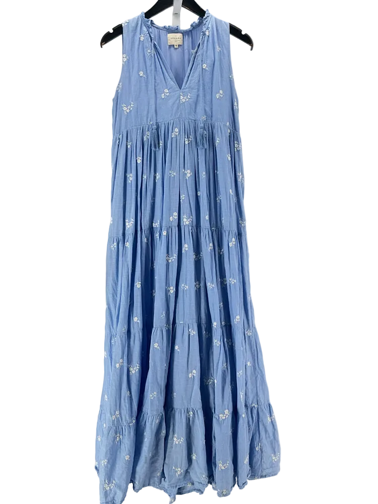 Sezane Size 4 Blue & White CLARE Dress