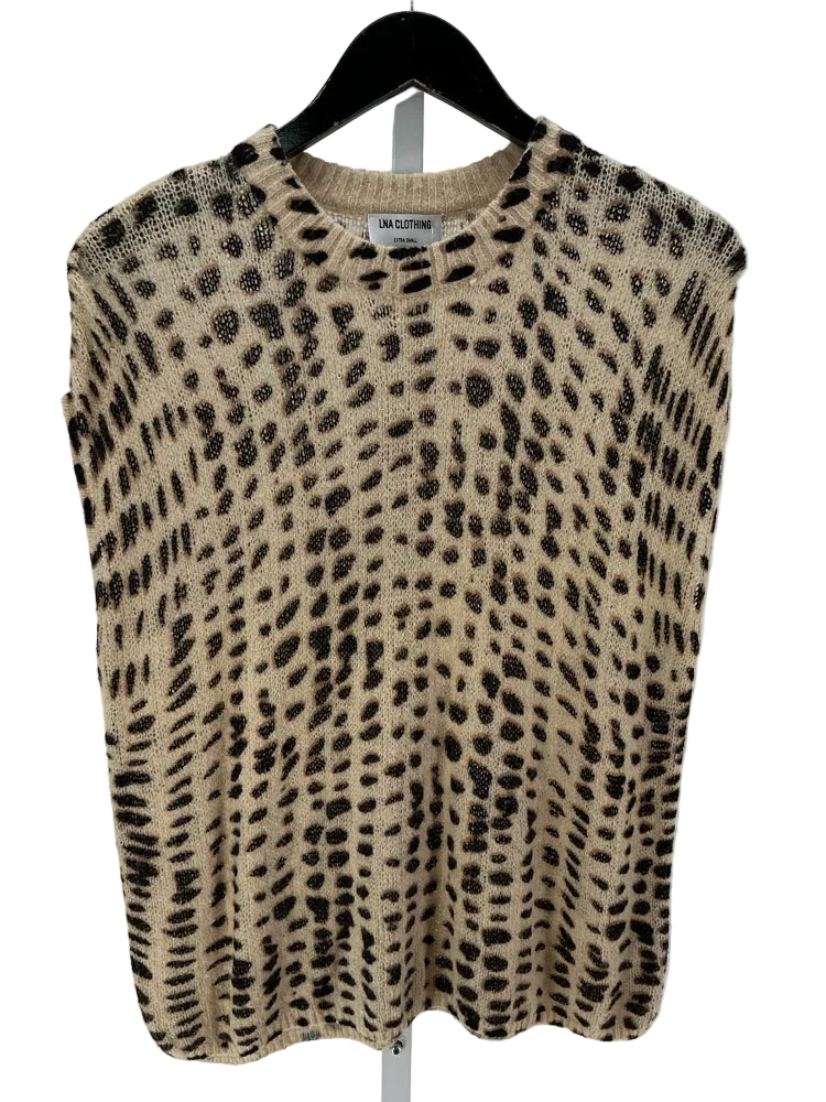 LNA clothing Size XS Tan & Brown Sweater