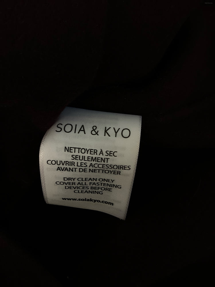 Soia & Kyo Size S Burgundy & Black Coat