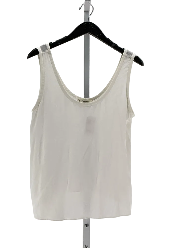 Everlane Size 6 White Tank Top