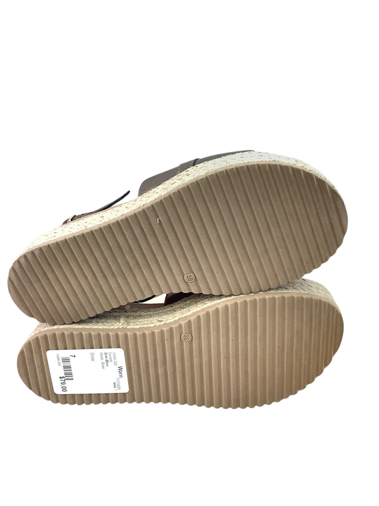 Sole Bliss Shoe Size 7 Silver Bree Sandals