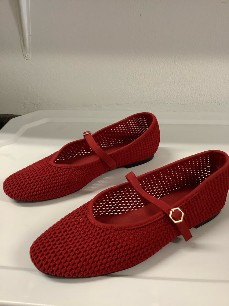 vivaia Shoe Size 8 Red Margot Flats
