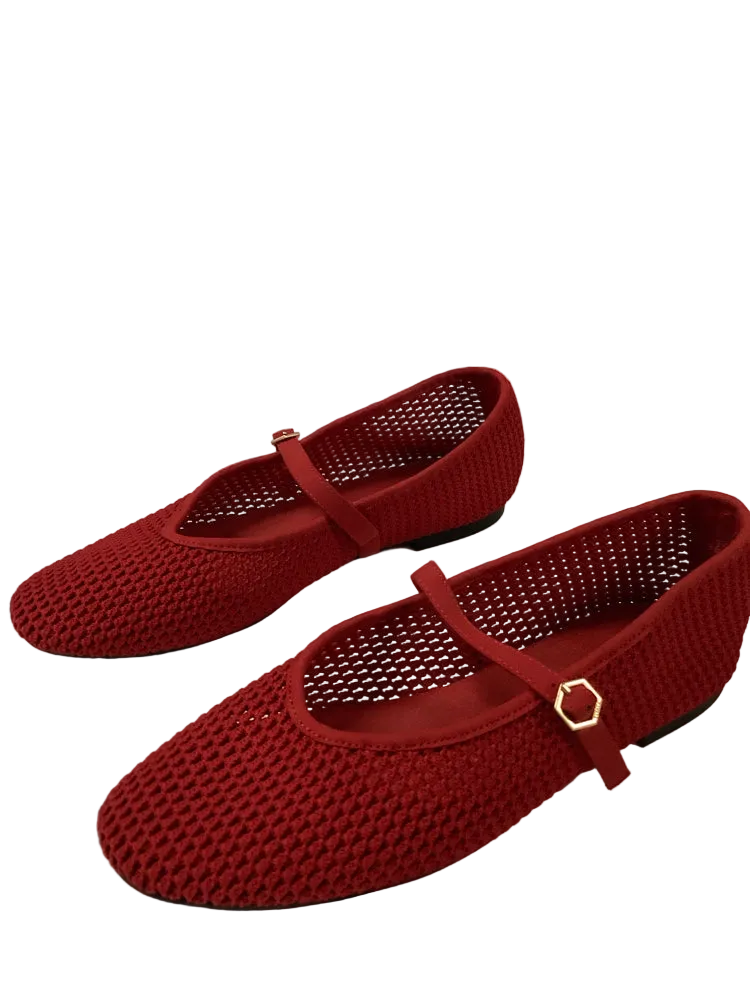 vivaia Shoe Size 8 Red Margot Flats
