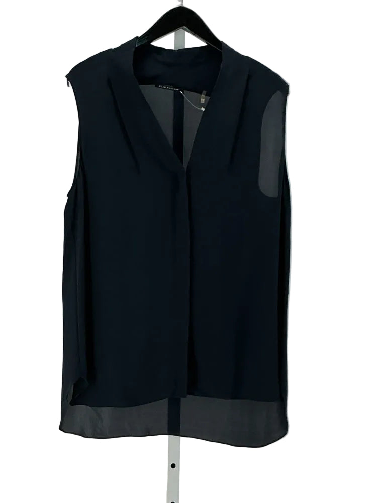 Elie Tahari Size L Black Shirt