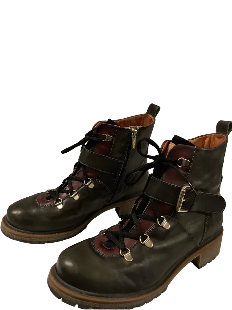 Pikolinos Shoe Size 7.5 Brown Aspe Booties