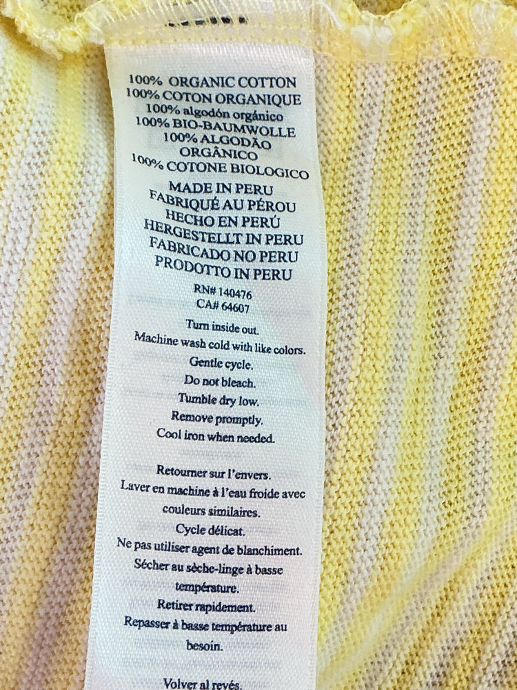 Faherty Size XS Yellow & White Shirt