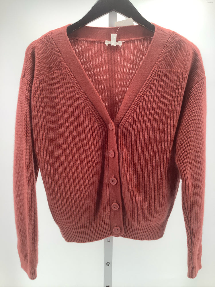 Garnet Hill Size S rust Cardigan