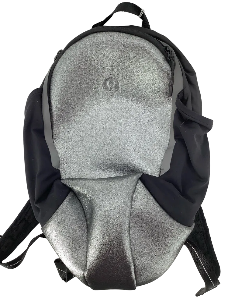 lululemon Black & silver Fast and Free Backpack