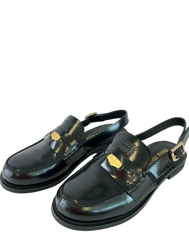 miu miu Shoe Size 7 Black Loafers