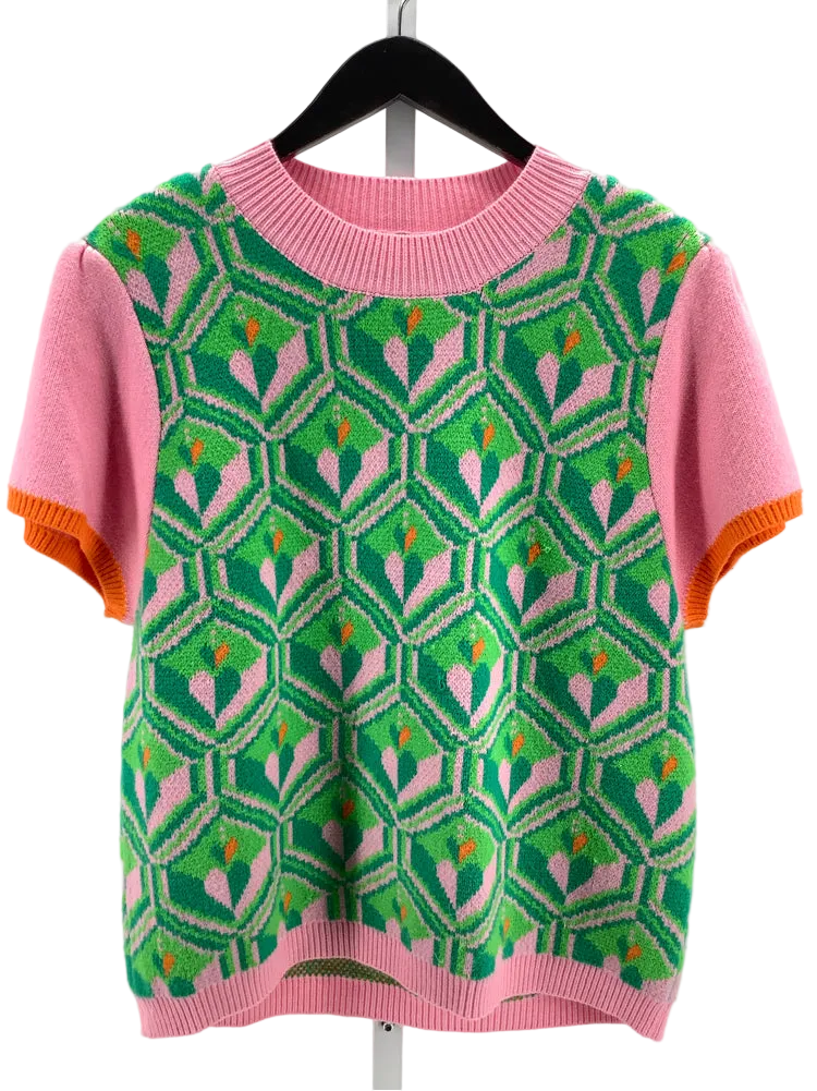 THML Size L Pink multi Sweater