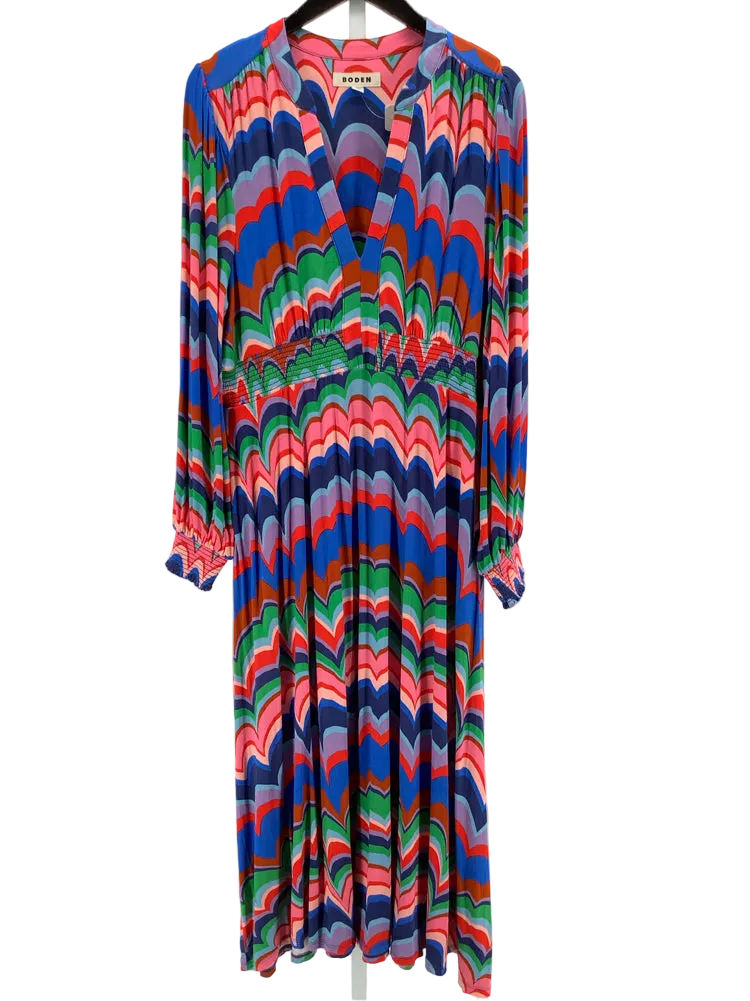 Boden Size 16 Blue Multi Dress