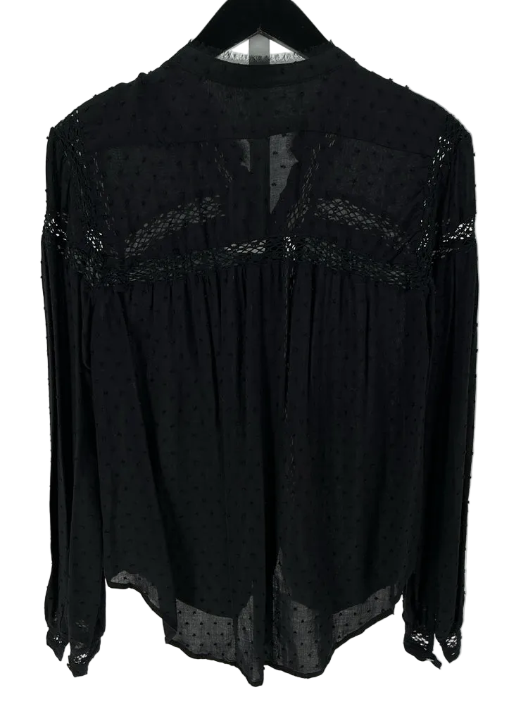 Free People Size S Black Shirt