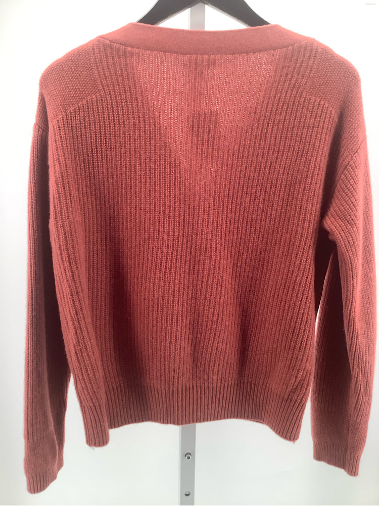 Garnet Hill Size S rust Cardigan