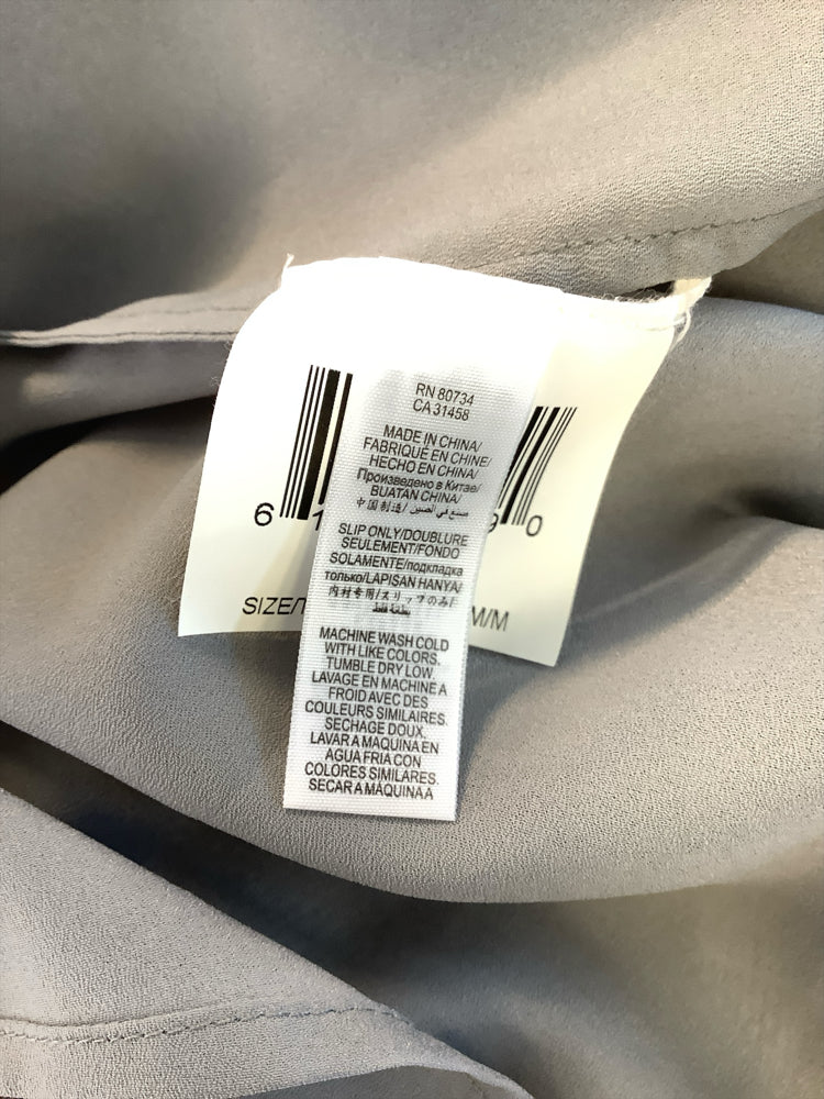 Bcbg Size M Gray & White Dress