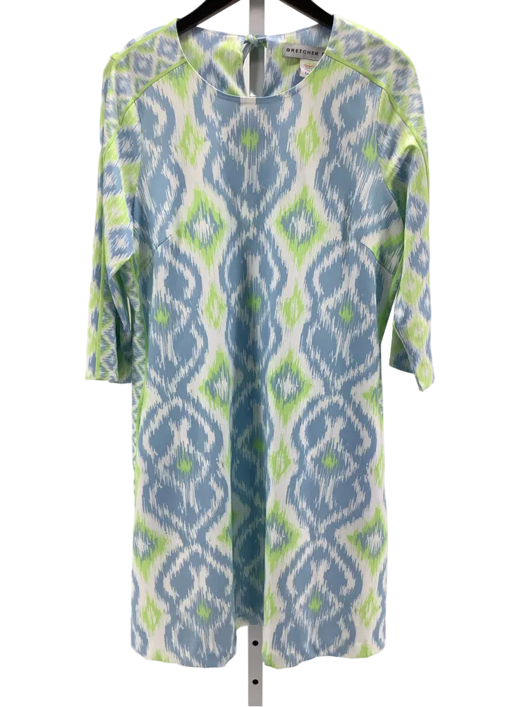 Gretchen Scott Size L Blue Multi Swinger Dress