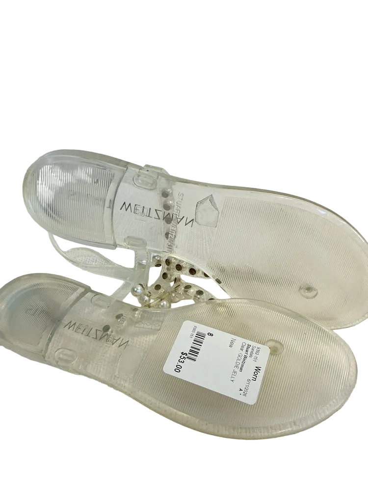Stuart Weitzman Shoe Size 8 Clear GOLDIE JELLY Sandals