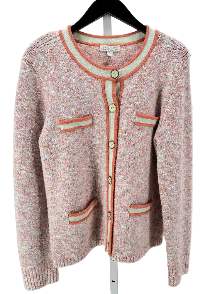 Jcrew Size M Peach Multi LA Alto Cardigan