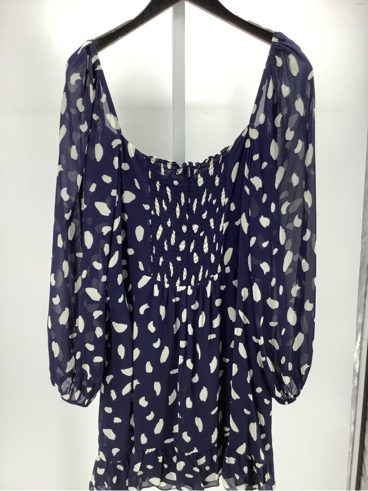 Reformation Size 16 Navy & white Cammi Dress