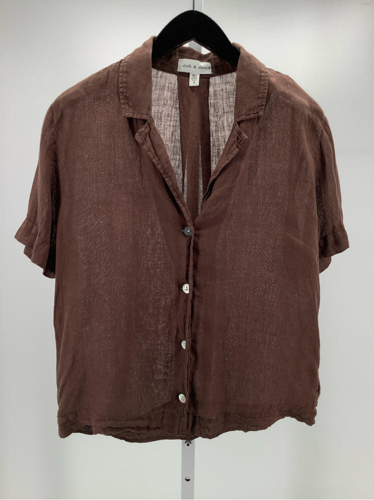 Cloth & Stone Size M Brown Shirt