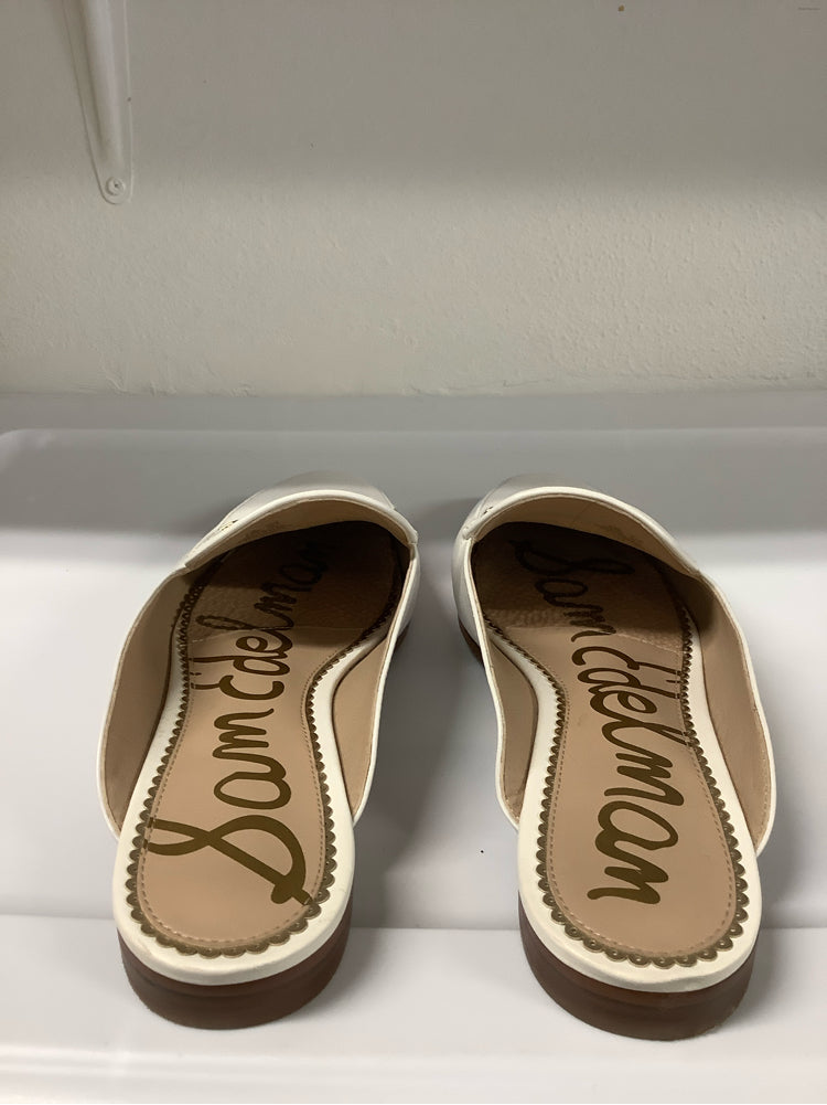 Sam Edelman Shoe Size 8.5 White Linnie Mules