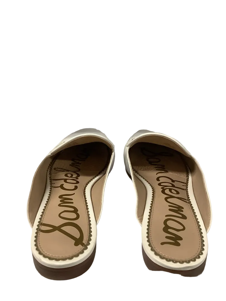Sam Edelman Shoe Size 8.5 White Linnie Mules