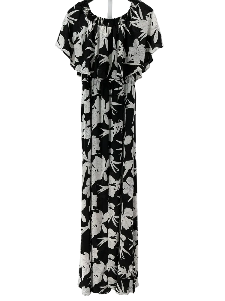 show me your MUMU Size XL Black & White Dress