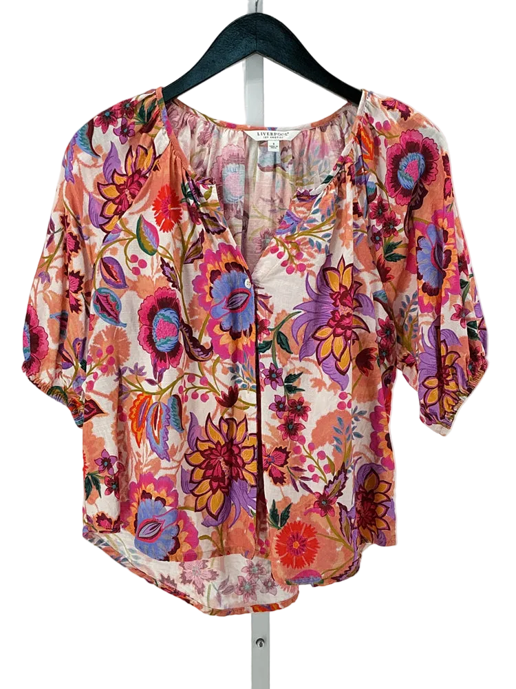 Liverpool Size S Pink multi Shirt