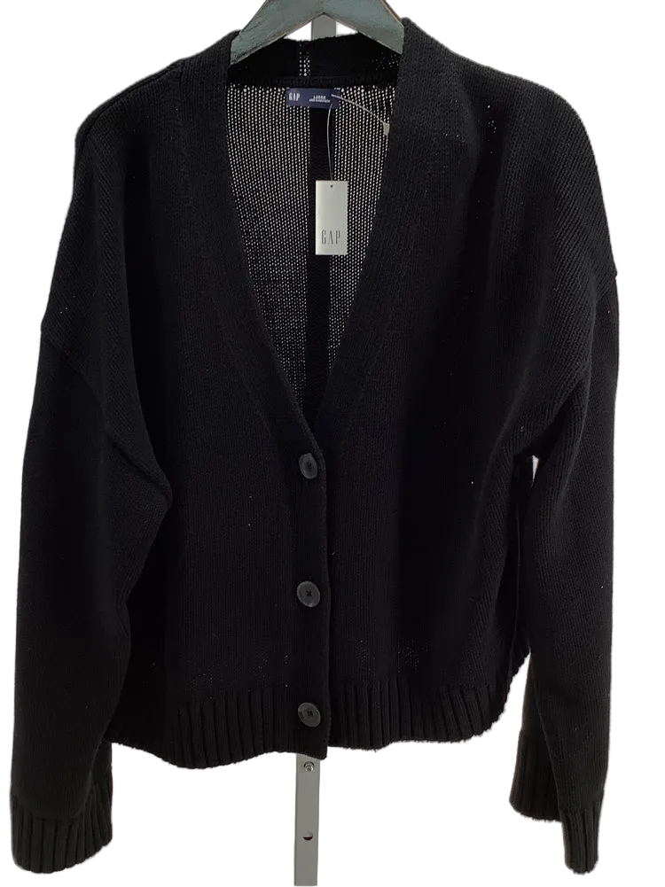 Gap Size L Black Cardigan