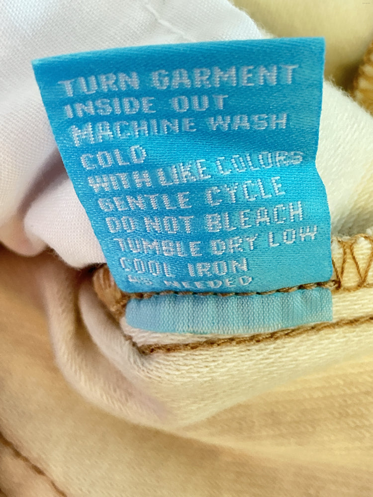 J. McLaughlin Size 12 Tan & White Skirt