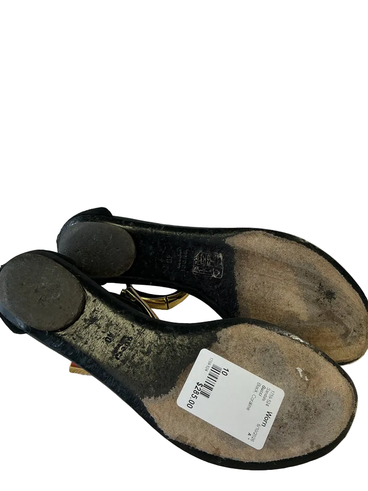 Gucci Shoe Size 10 Black Coraline Sandals