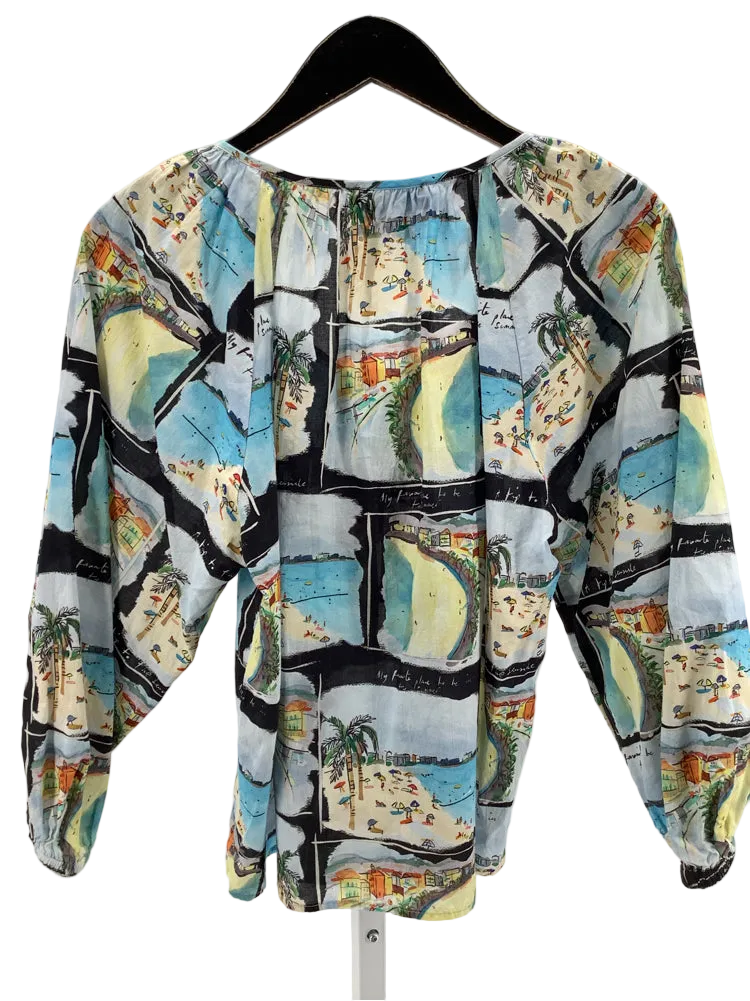 Karen Kane Size S Black multi Shirt