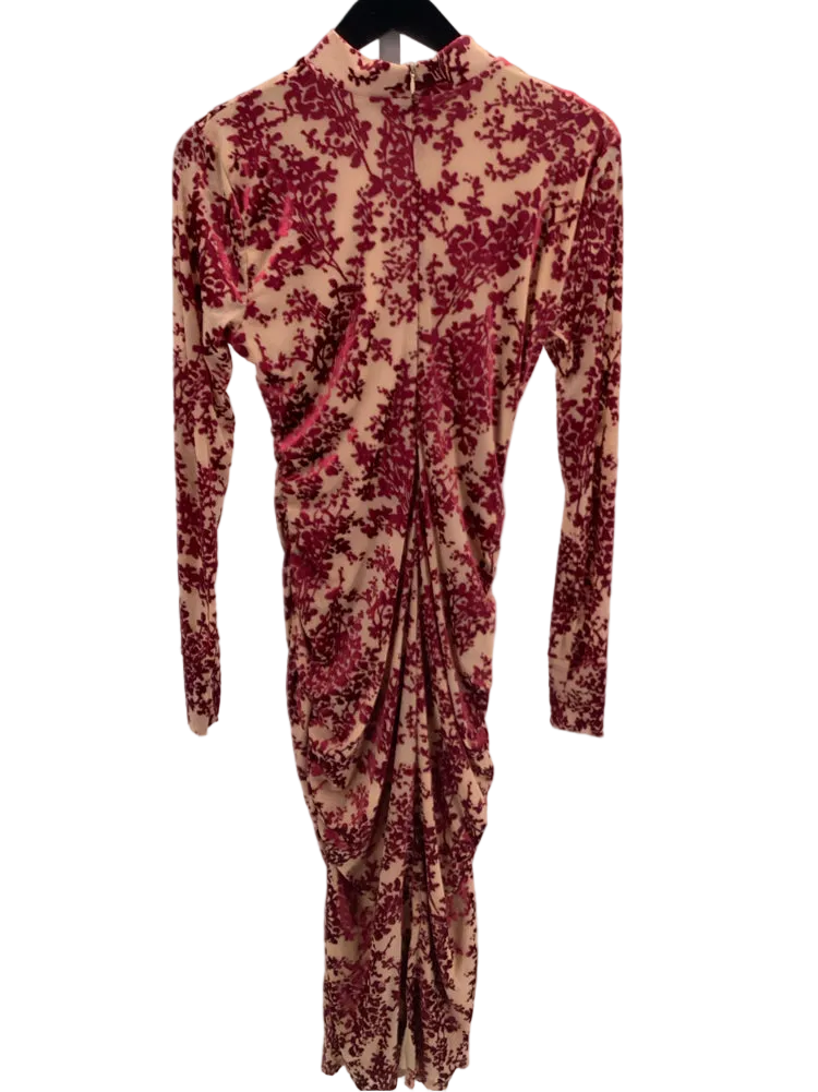 avec les filles Size 8 Tan & Pink Burnout Dress