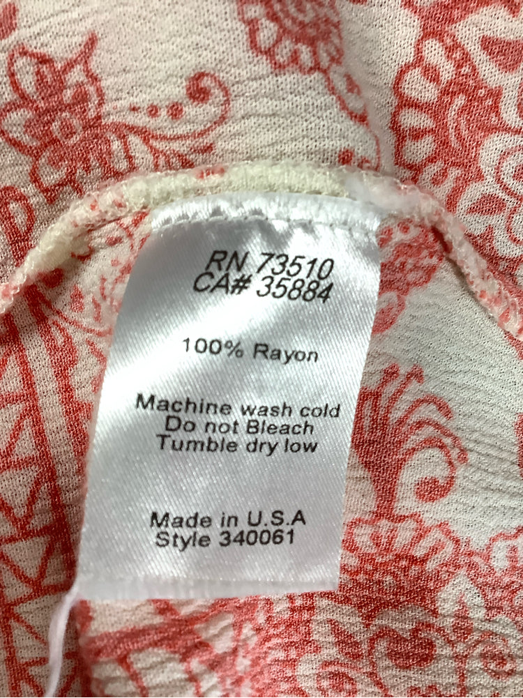 Ivy Jane Size M Orange & White Shirt