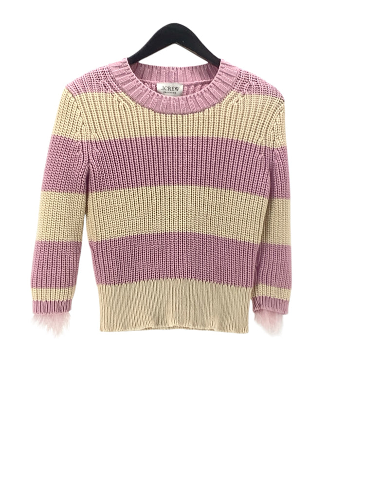 J.Crew Collection Size XXS Pink & Cream Sweater