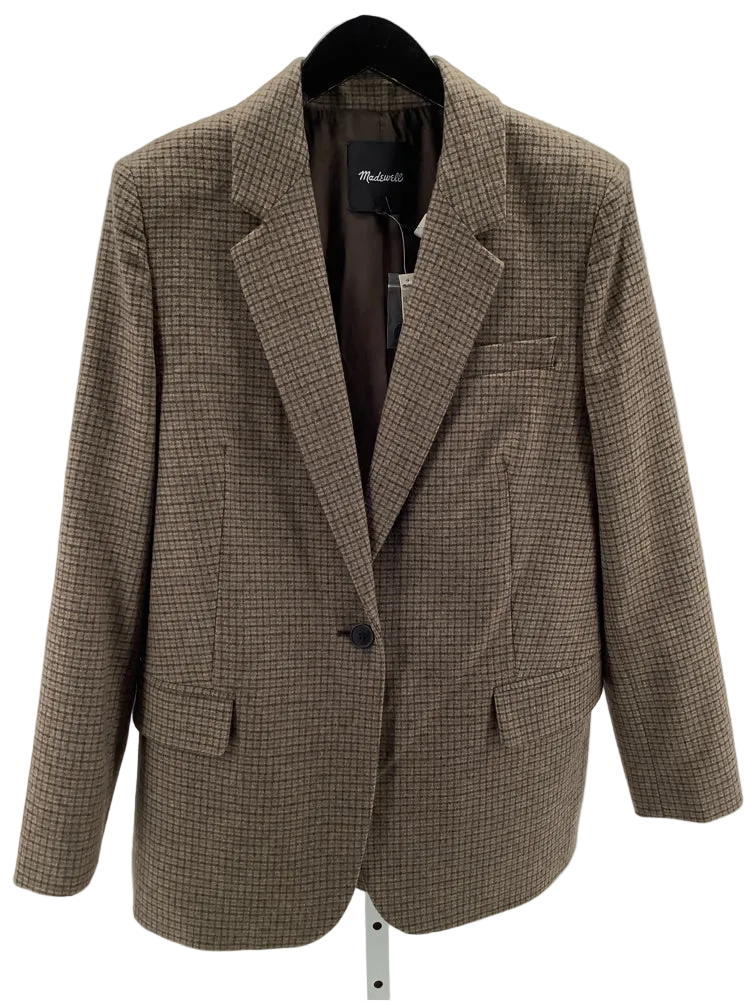 Madewell Size 10 Brown Multi Blazer