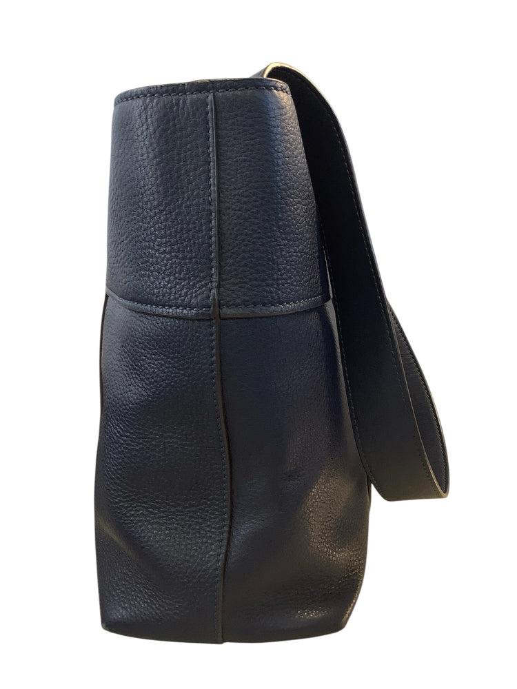 【新品】Tory Burch BLOCK-T PEBBLED ボストン Tory Burch Block-T Satchel Bag, Black | Costco