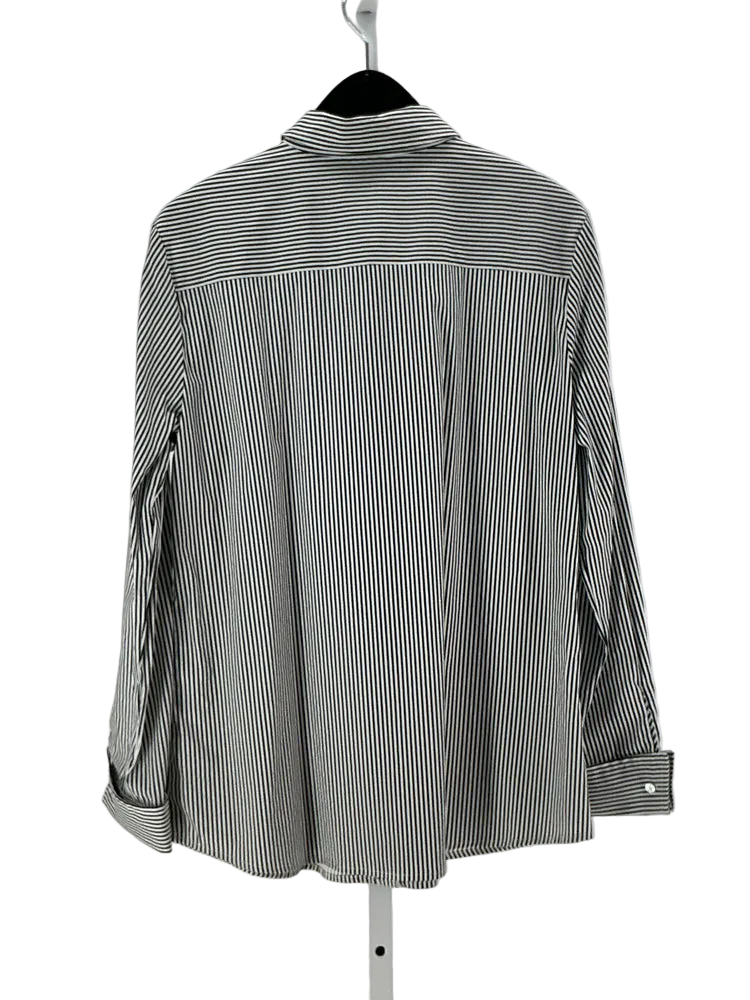 J. McLaughlin Size XL Black & White Shirt