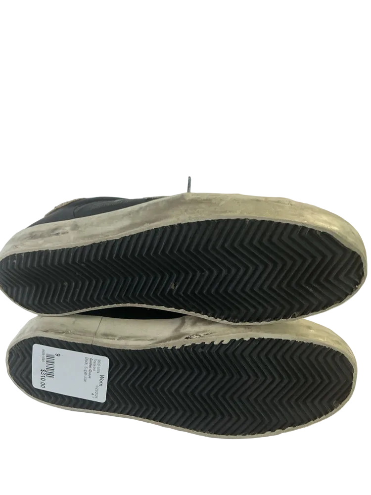 Golden Goose Shoe Size 9 Black Super-Star Sneakers