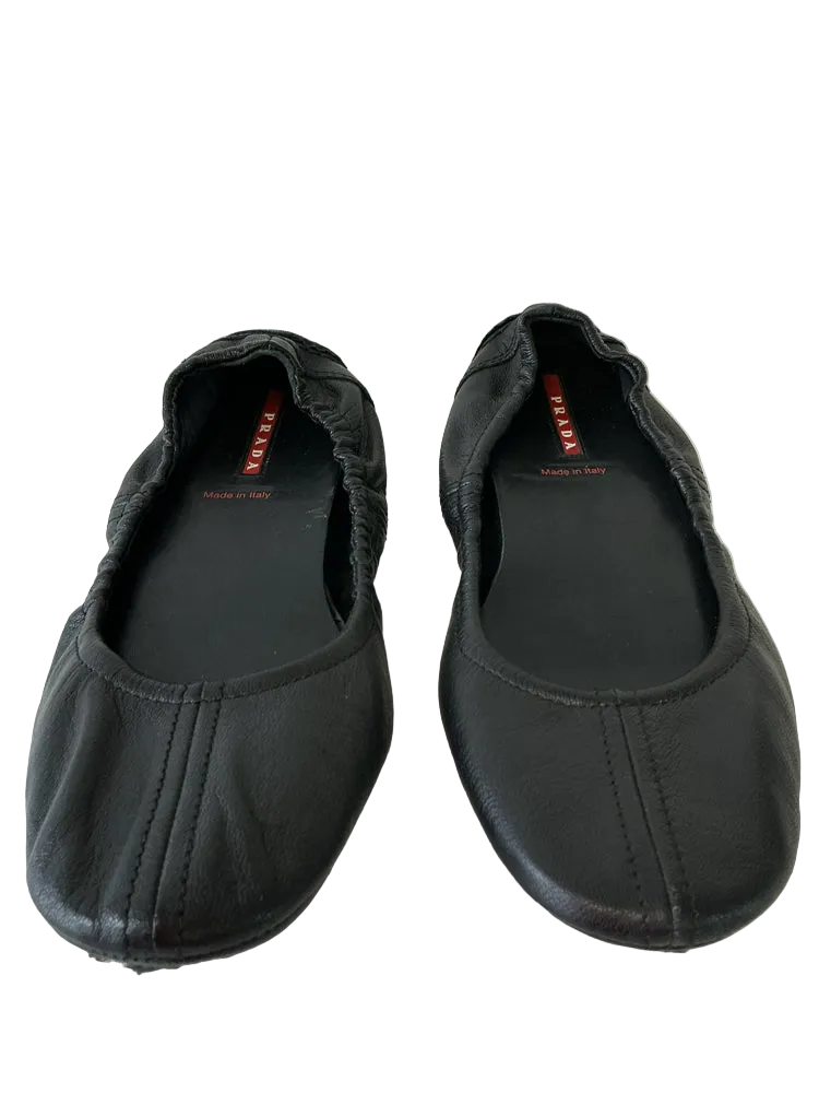 Prada Shoe Size 6.5 Black Flats
