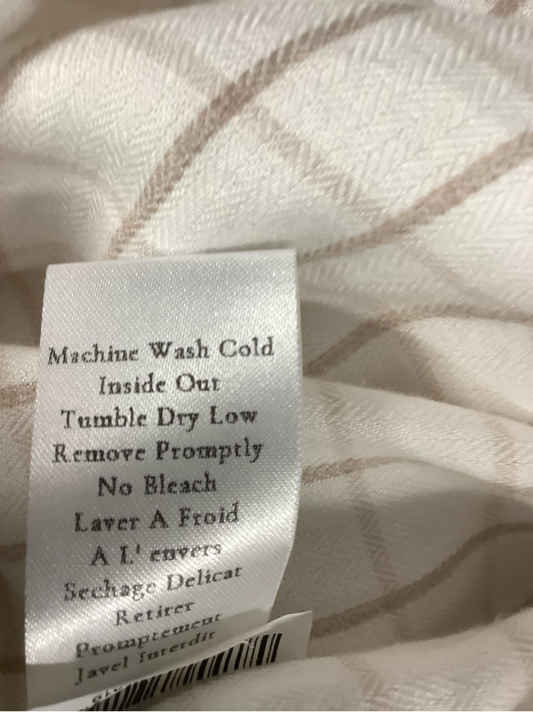 Frank & Eileen Size L Cream & Brown Shirley Shirt