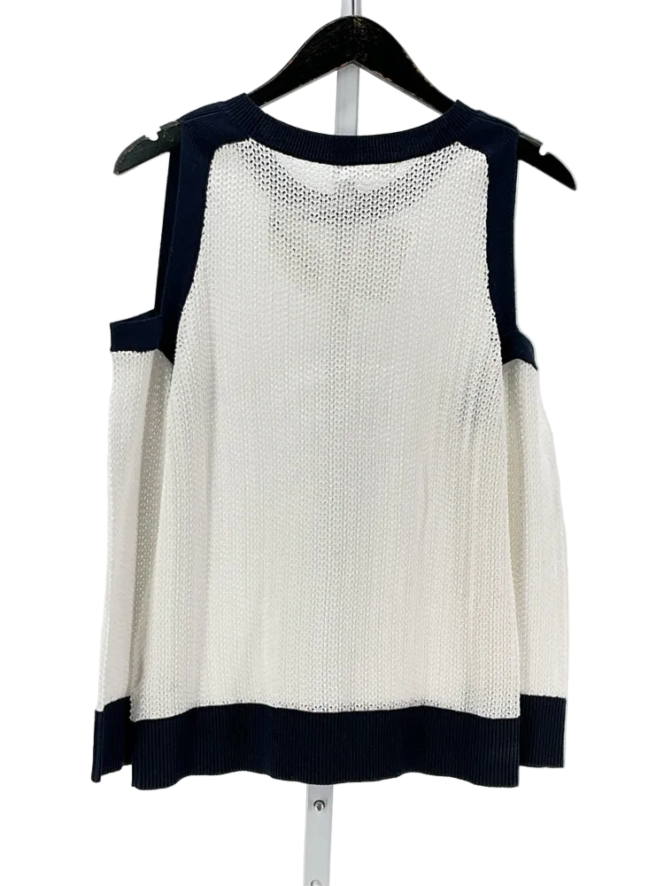 Rag & Bone Size S White & Navy Sweater