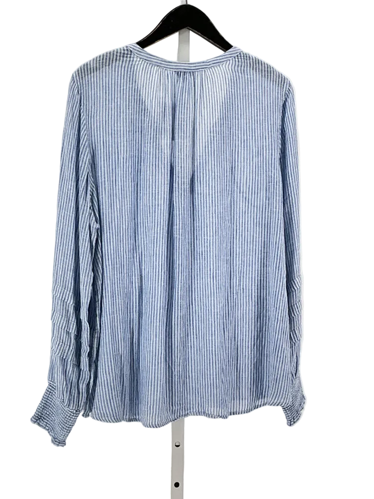 Rails Size L Blue & White Shirt