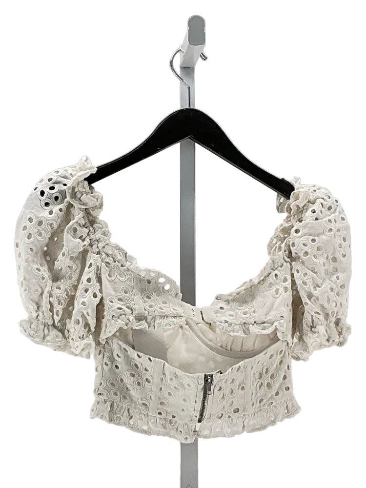 For Love & Lemons Size XXS White Shirt