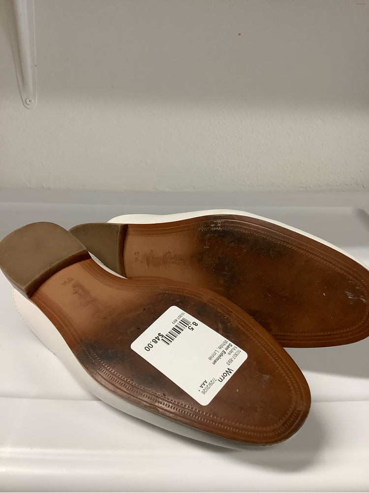 Sam Edelman Shoe Size 8.5 White Linnie Mules