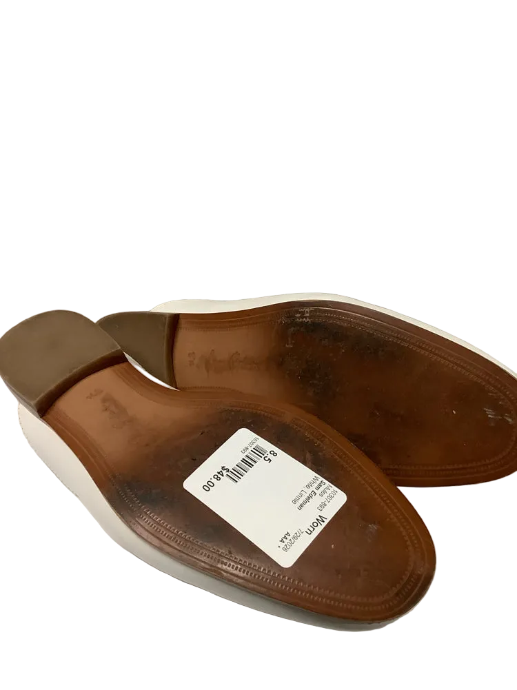Sam Edelman Shoe Size 8.5 White Linnie Mules